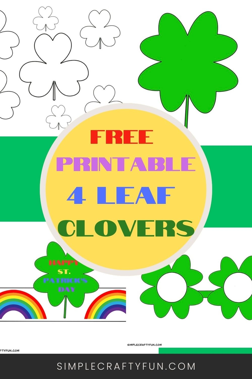 Free Printable Four Leaf Clover Templates 