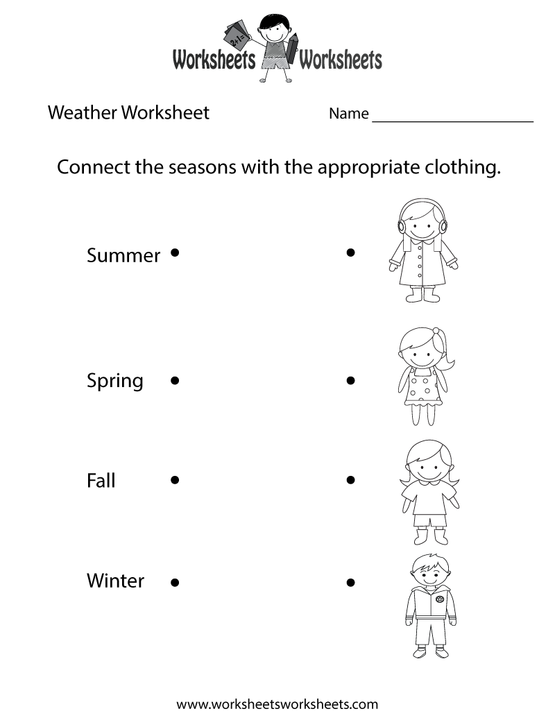 Free Printable Weather Worksheets For Kids