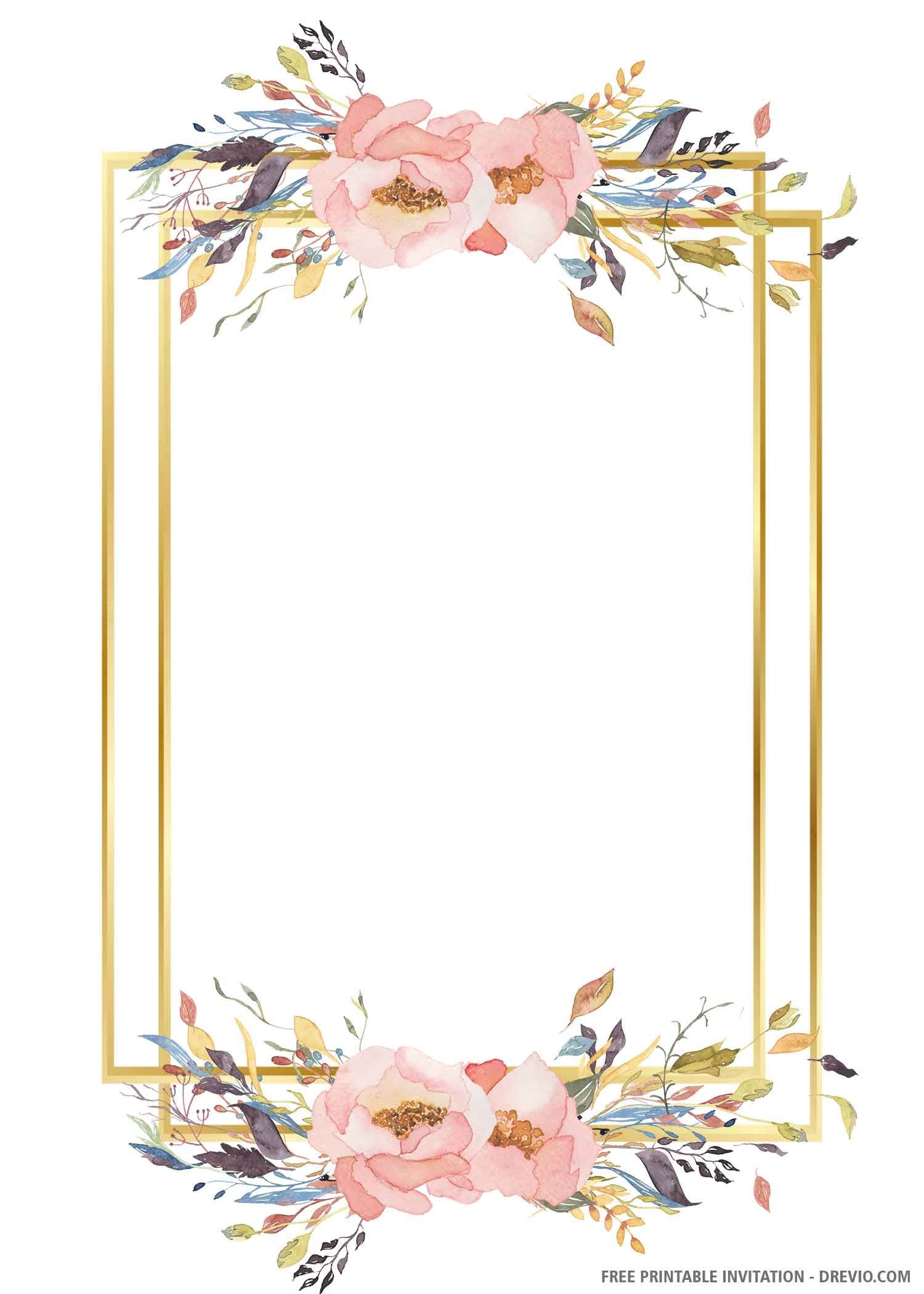 Free Blank Printable Invitation Template