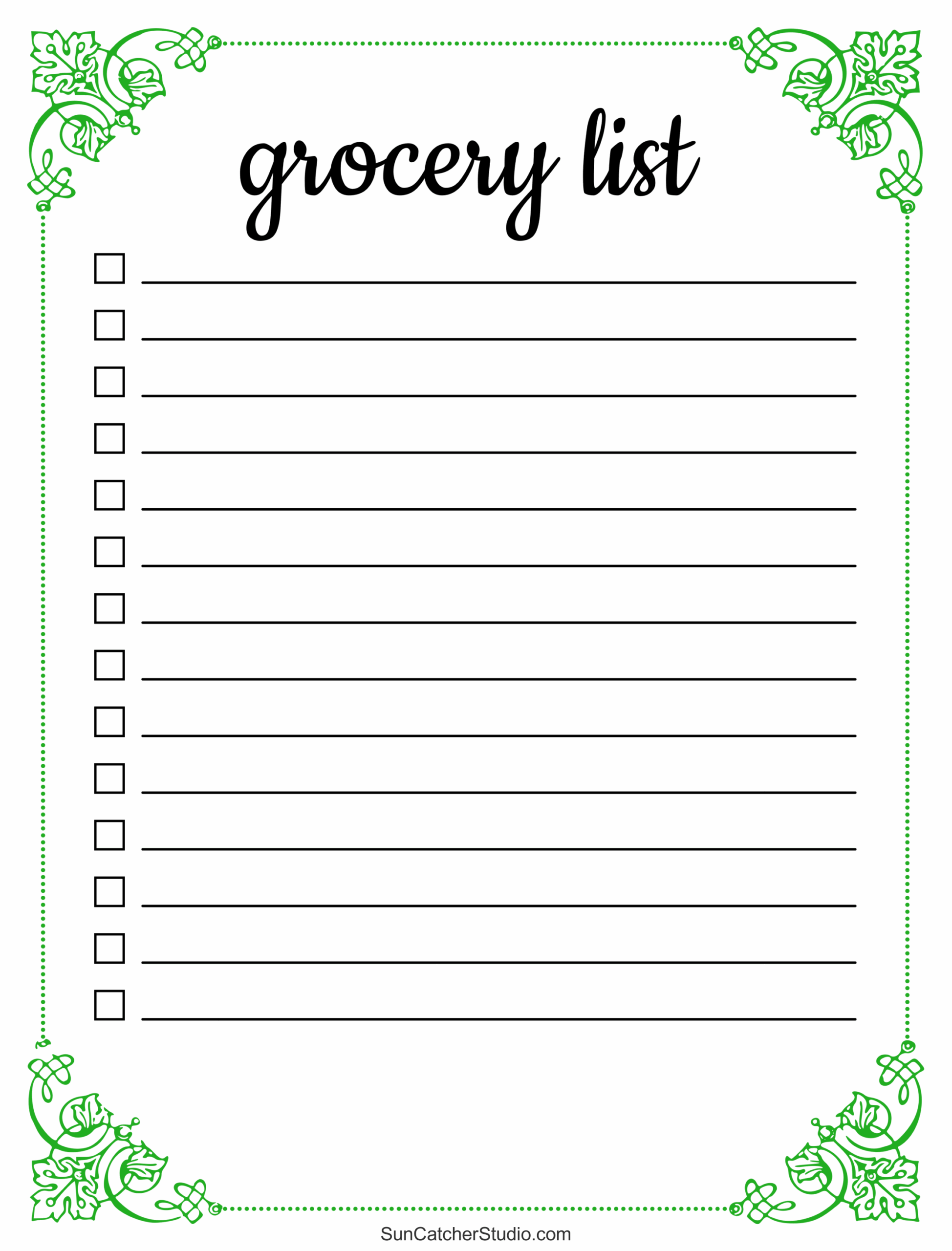 Free Printable Grocery List Templates PDF Shopping Lists Free Printables Monograms Design Tools Patterns U0026 DIY Projects Free Printable Grocery List Templates PDF Shopping Lists Free Printables Monograms Design Tools Patterns U0026 DIY Projects