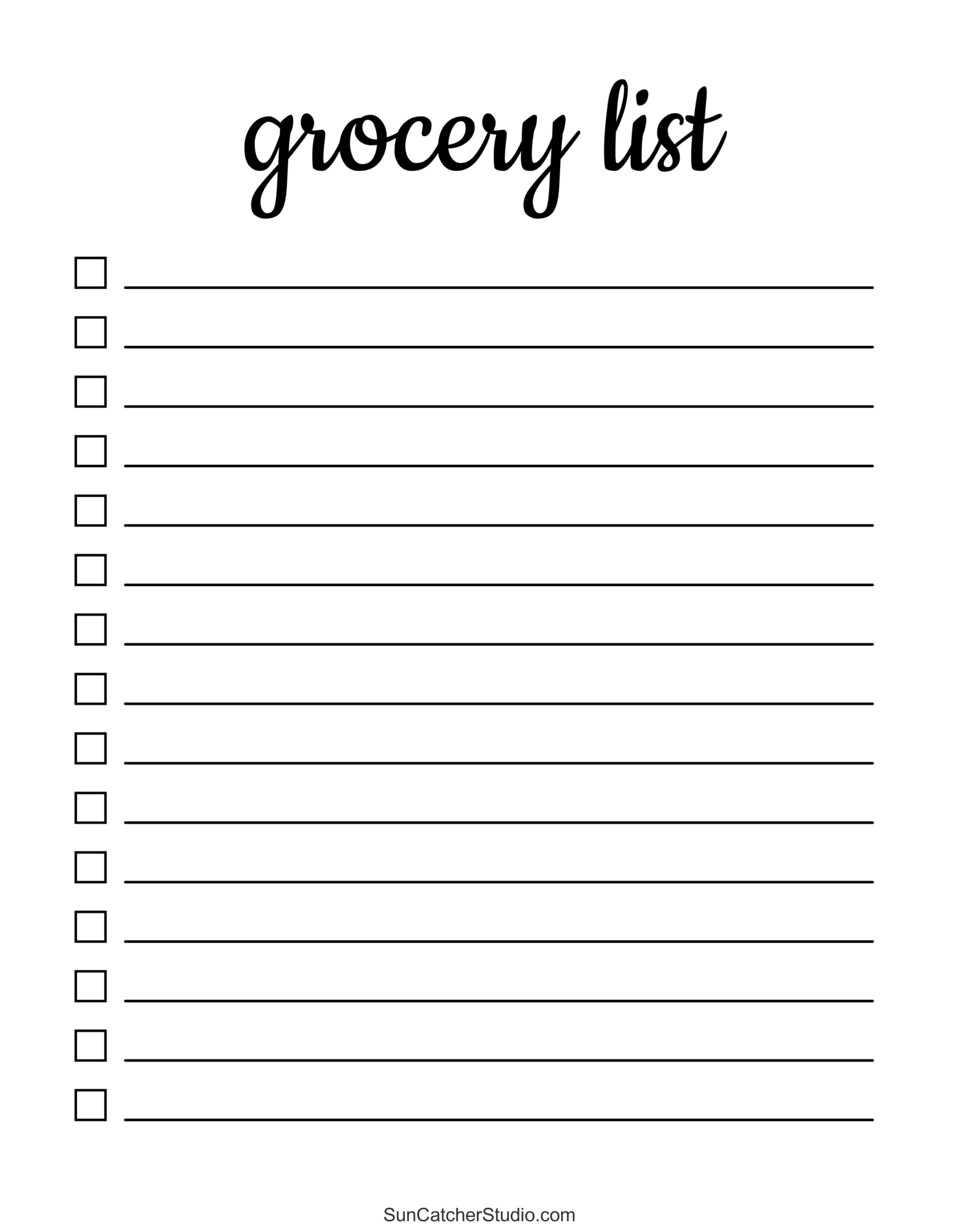 Free Printable Grocery List Templates PDF Shopping Lists Free Printables Monograms Design Tools Patterns U0026 DIY Projects