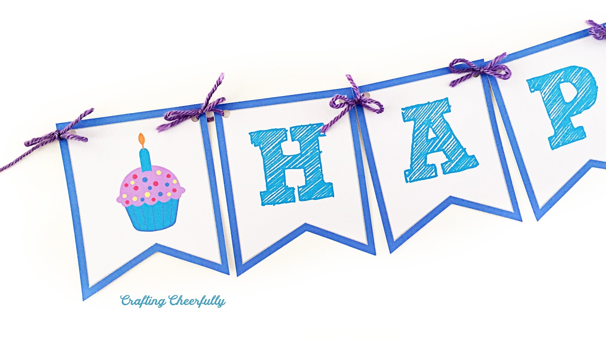 Free Printable Happy Birthday Banner Crafting Cheerfully