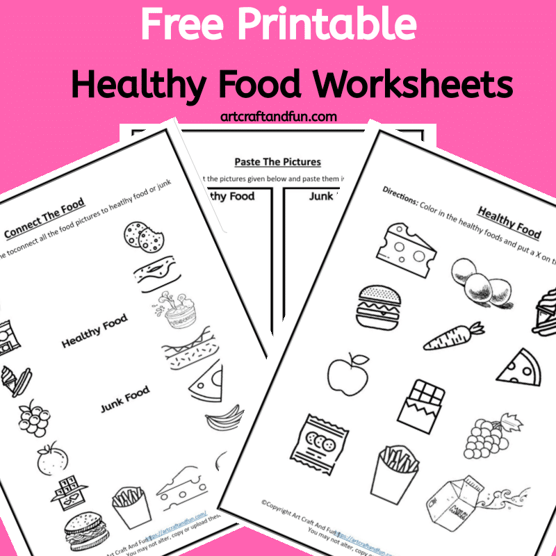 Free Printable Worksheets Healthy Food