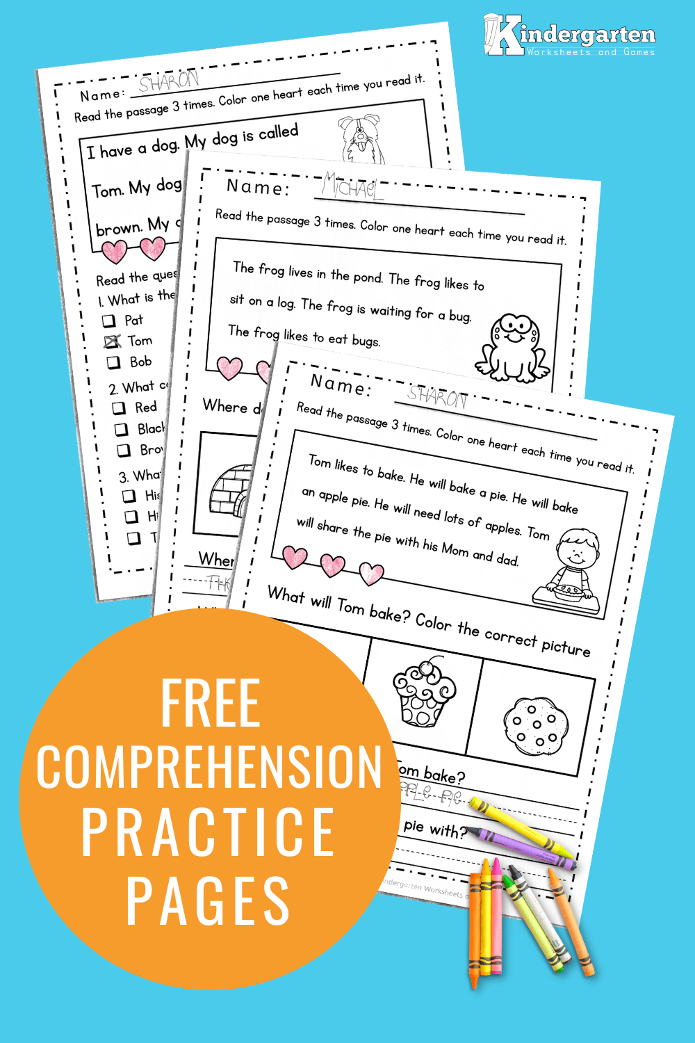 Free Printable Worksheets Kindergarten Reading