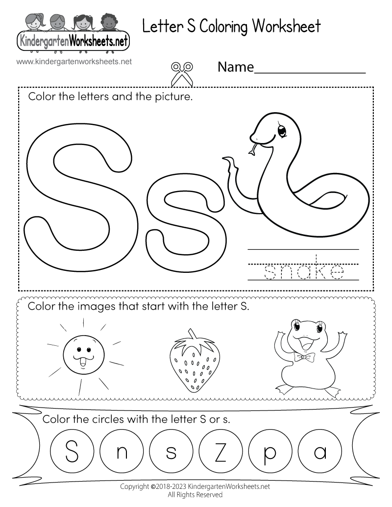 Free Printable Letter S Coloring Worksheet Free Printable Letter S Coloring Worksheet