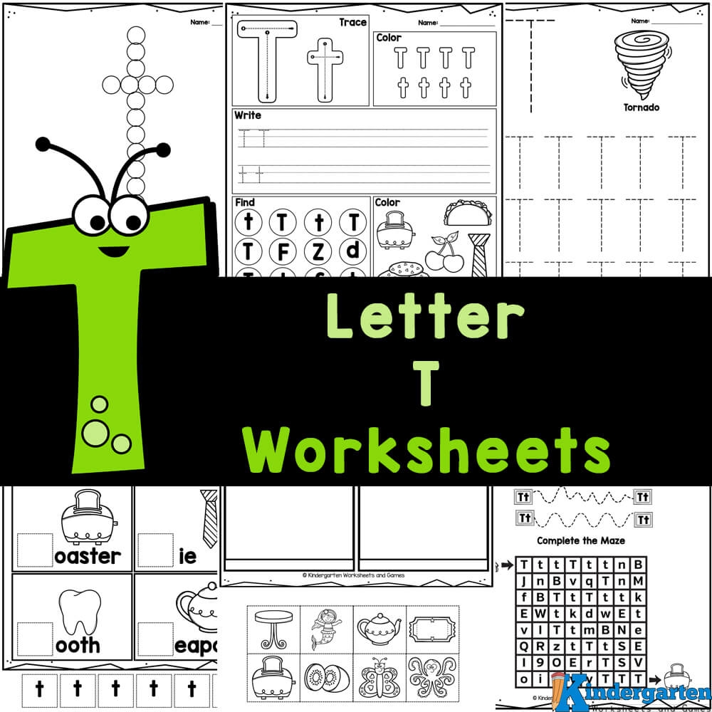 FREE Printable Letter T Worksheets For Kindergarten Worksheets 