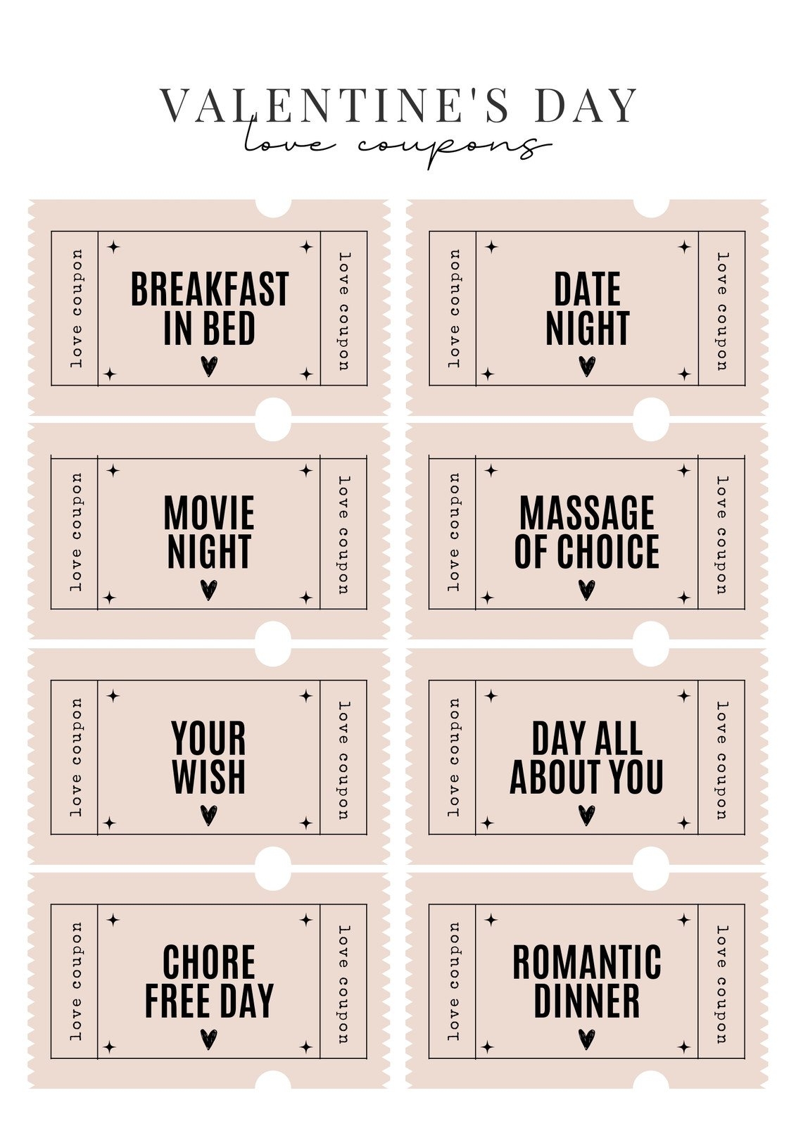 Free Printable Love Coupon Templates Canva Free Printable Love Coupon Templates Canva