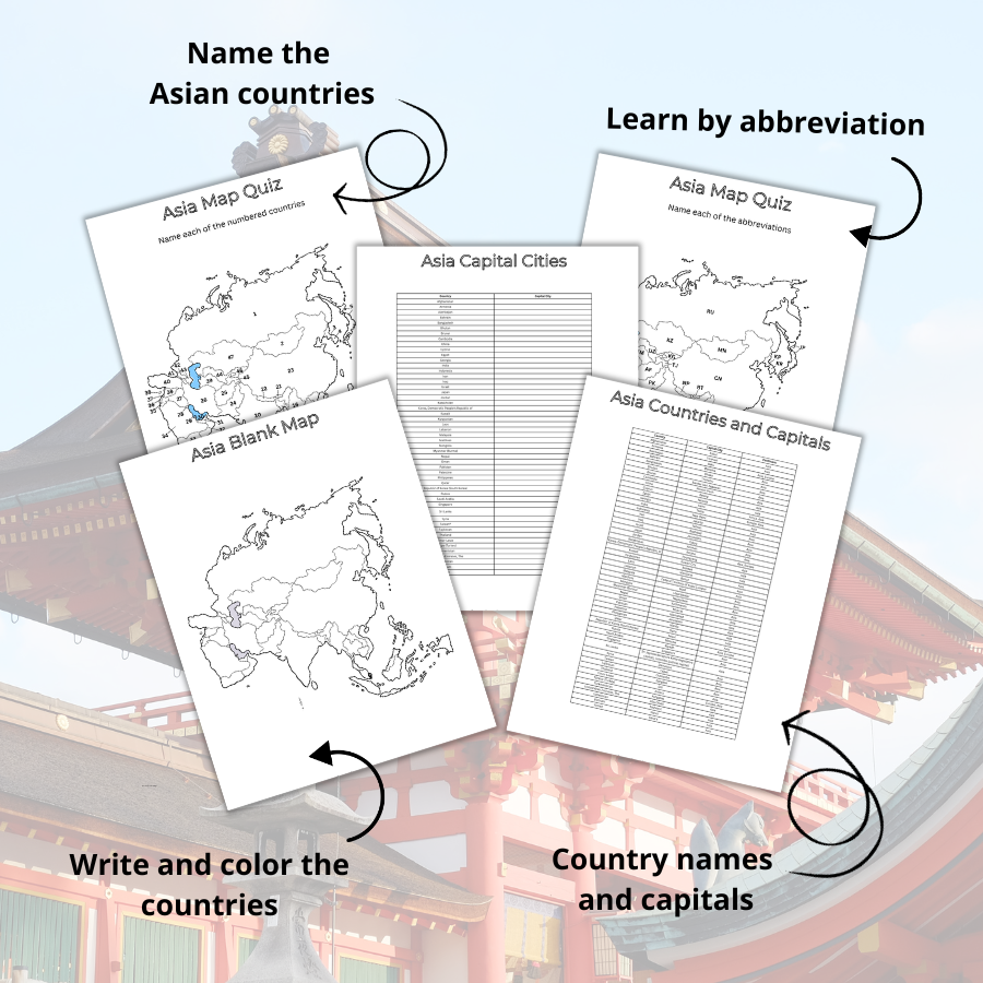 Free Printable Map Of Asia Labeled The Facts Institute