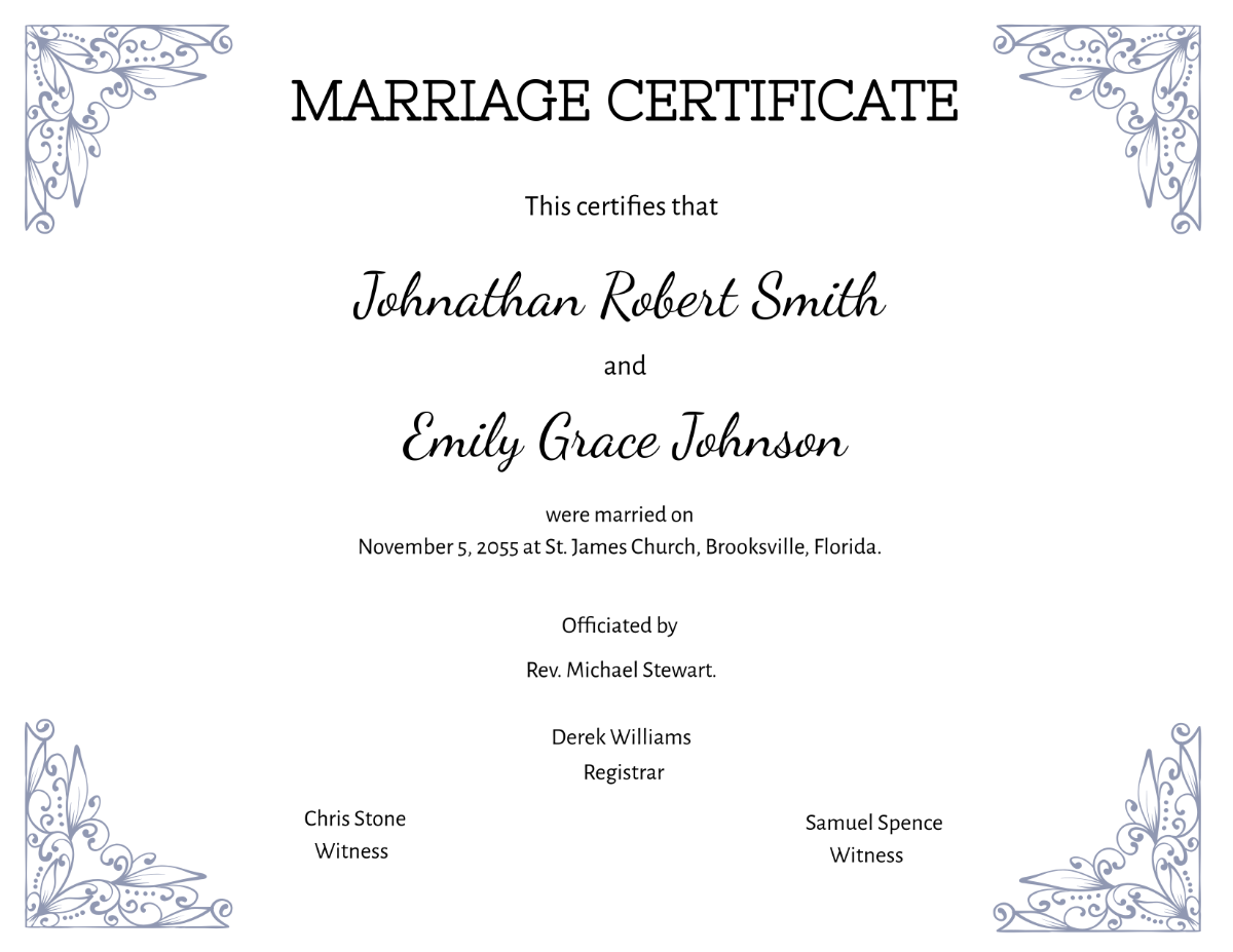 Free Printable Marriage Certificate Templates To Customize Online Free Printable Marriage Certificate Templates To Customize Online