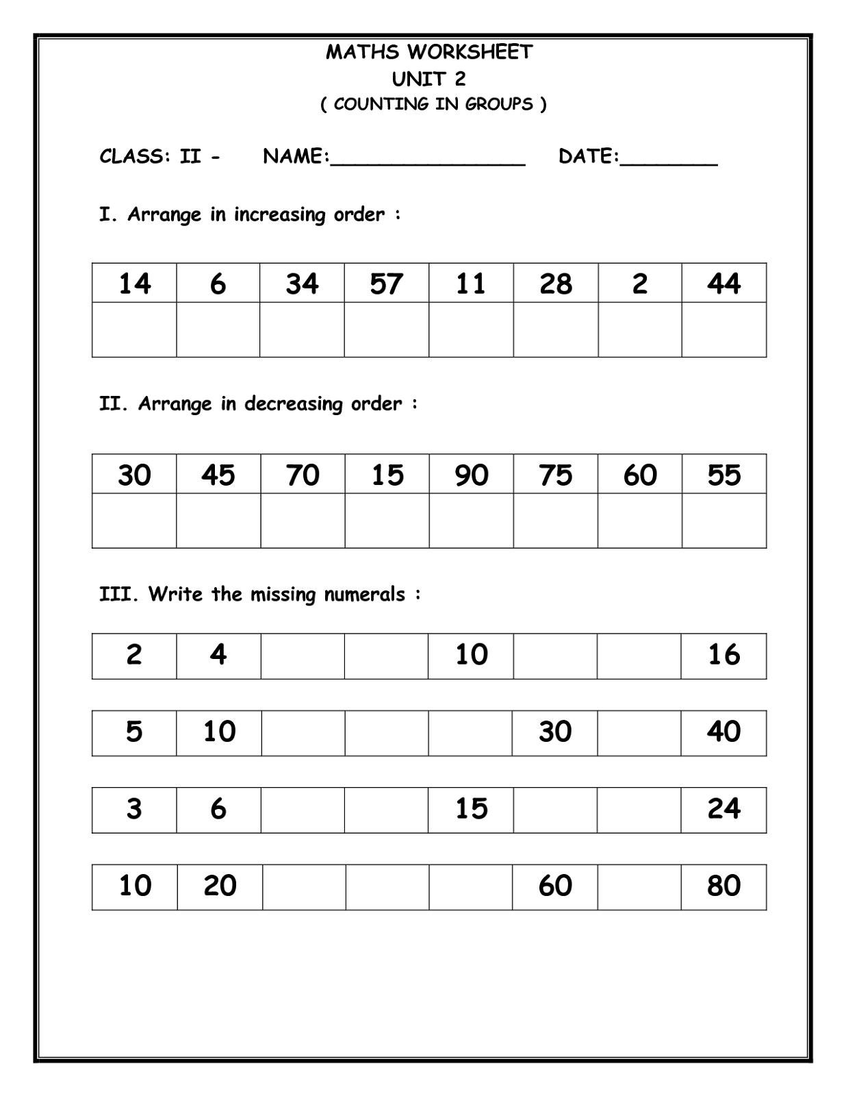 Free Printable Maths Worksheets KS1 Learning Printable Worksheets Library