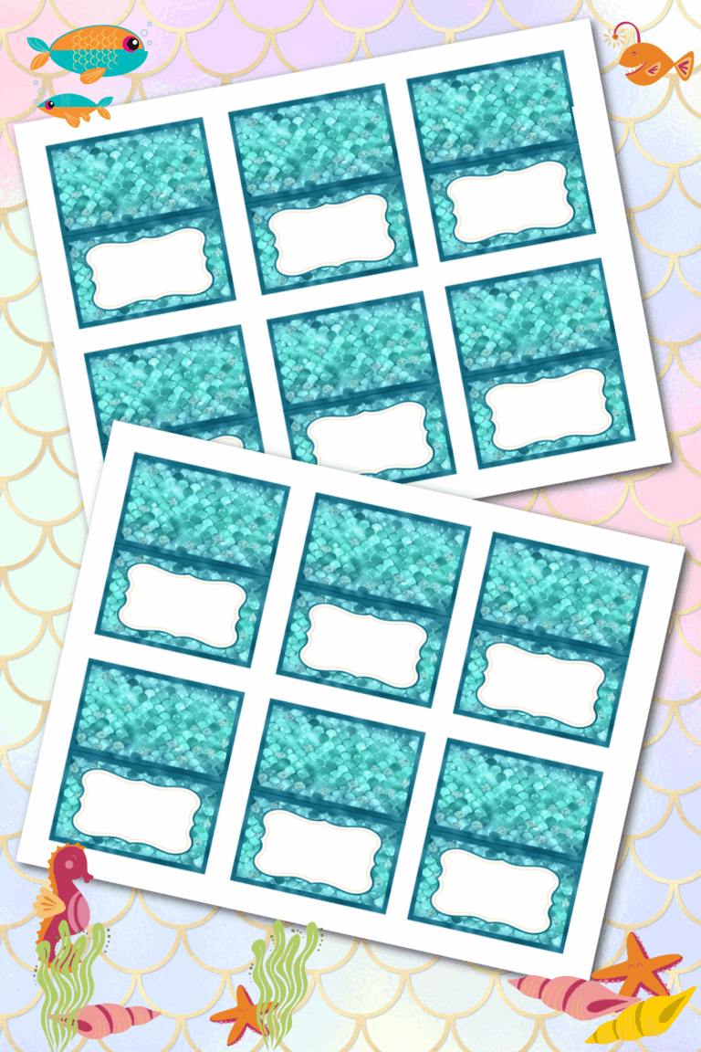Free Printable Mermaid Food Labels Fun Money Mom