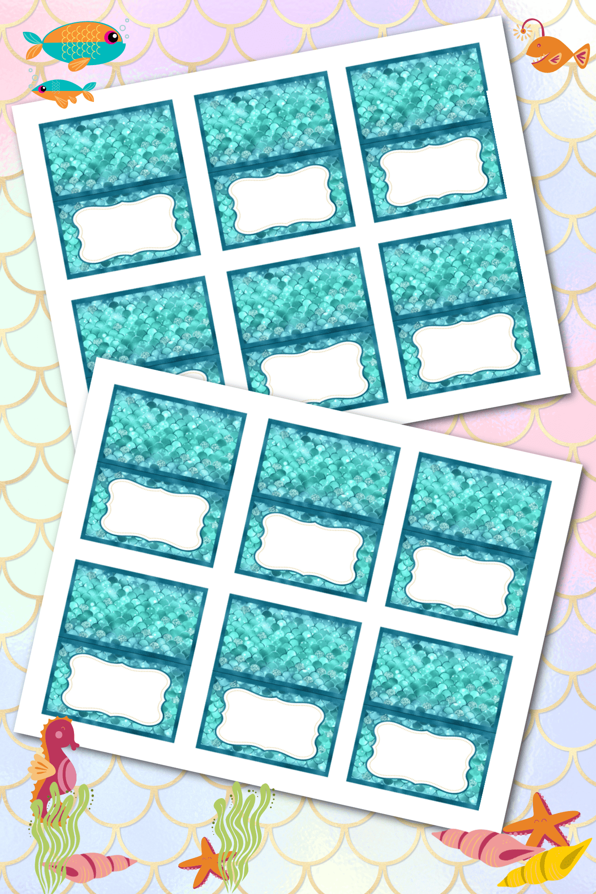 Free Printable Mermaid Food Labels Fun Money Mom