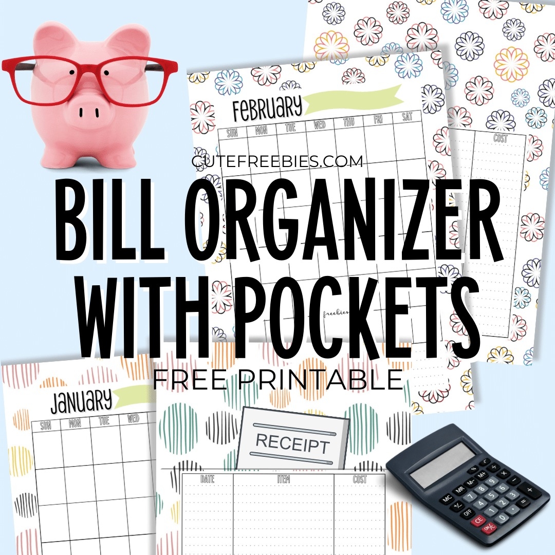 Free Printable Monthly Bill Organizer Cute Freebies For You