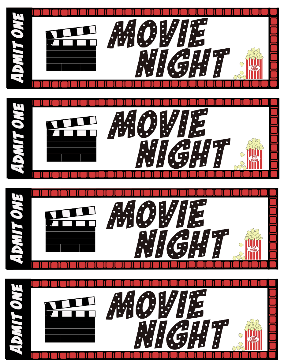 FREE Printable Movie Night Tickets For Your Next Family Movie 