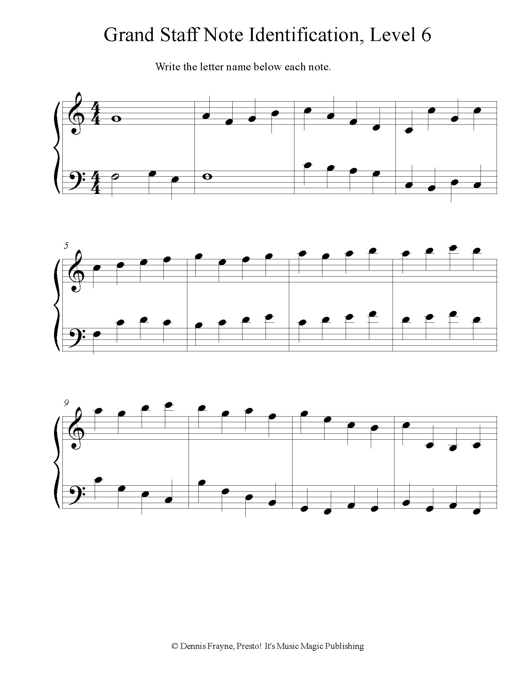 FREE Printable Music Note Naming Worksheets Presto It s Music 