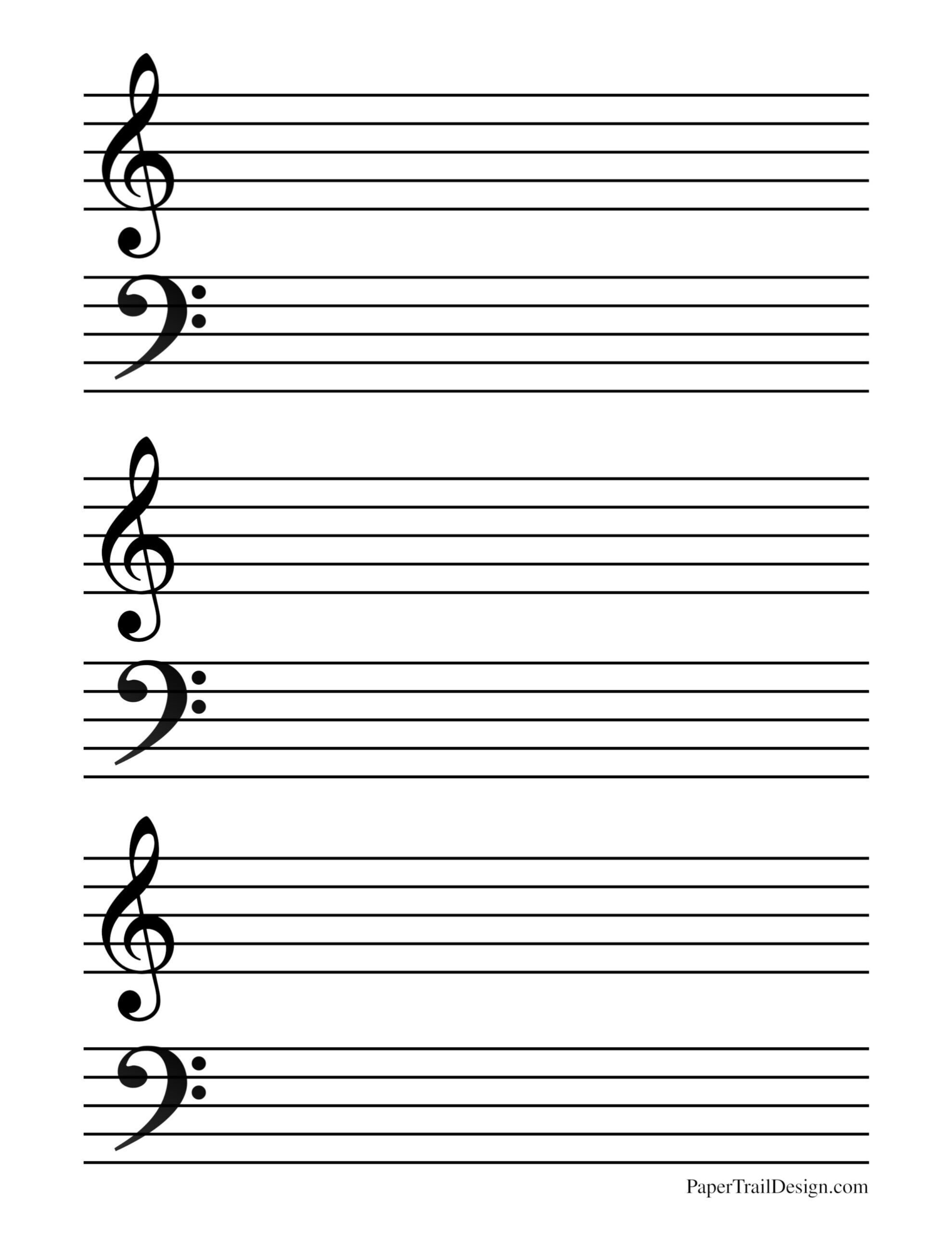 Blank Printable Music Staves Free