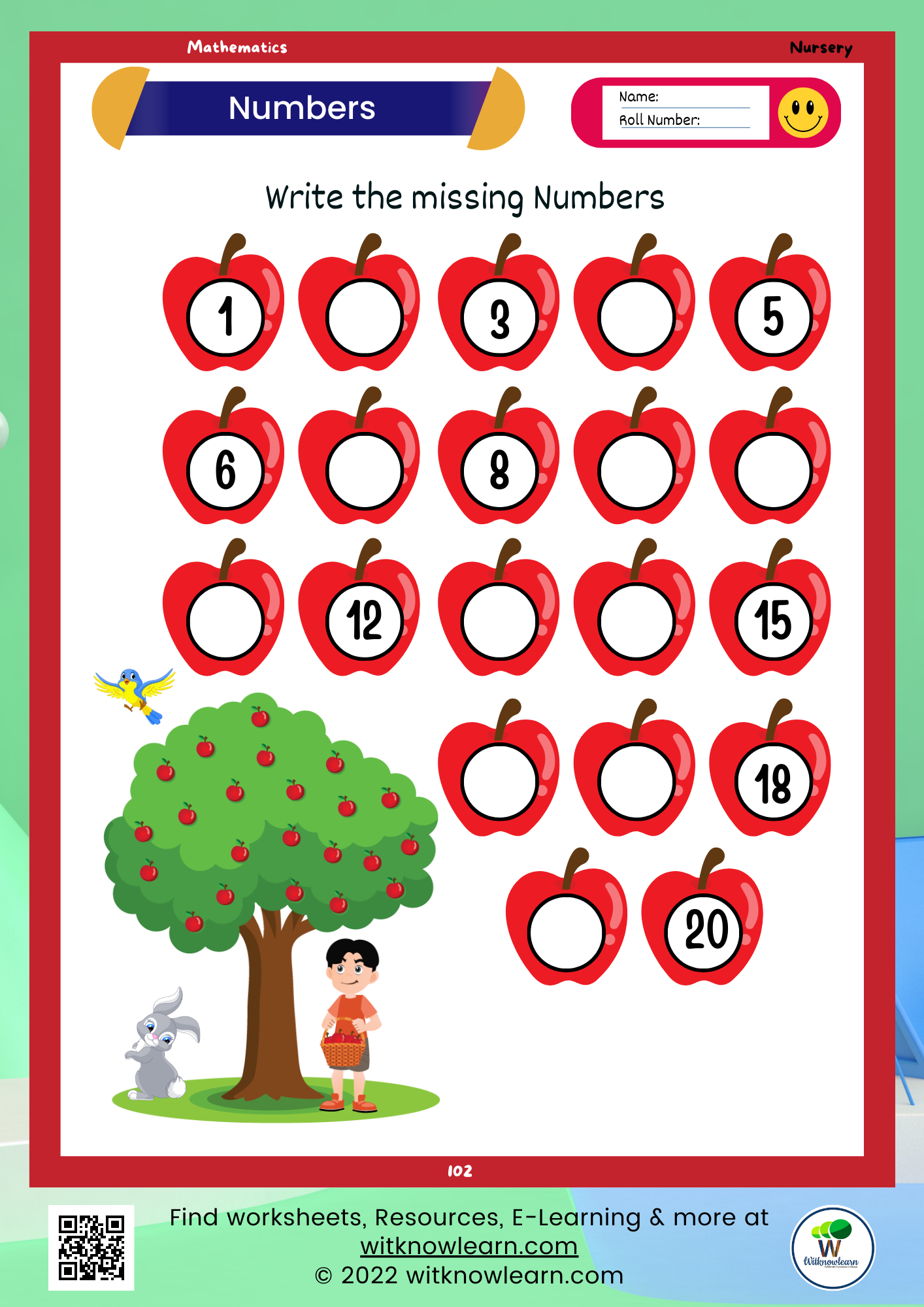 Free Printable Worksheets Numbers 0 20