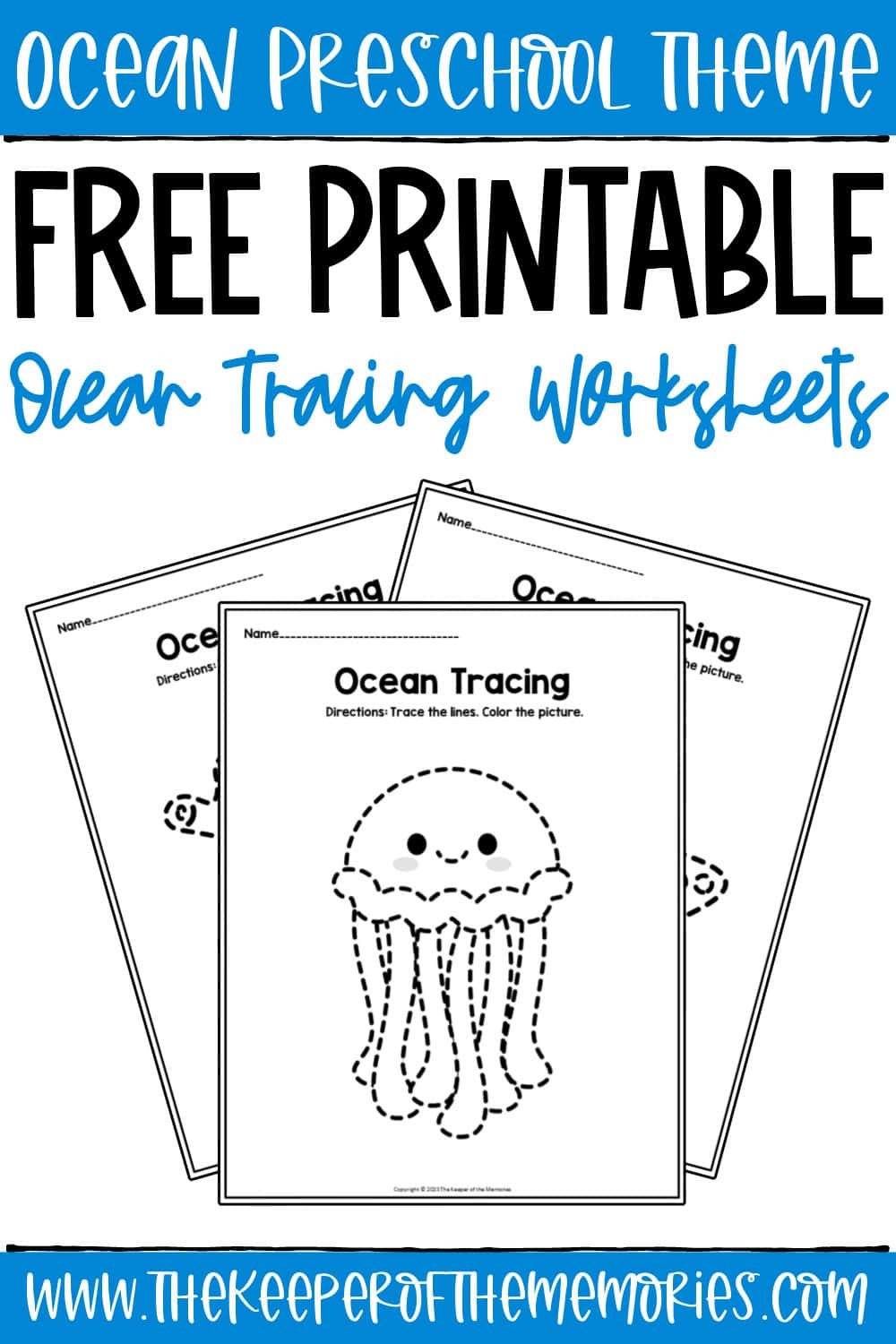 Free Printable Ocean Tracing Worksheets The Keeper Of The Memories