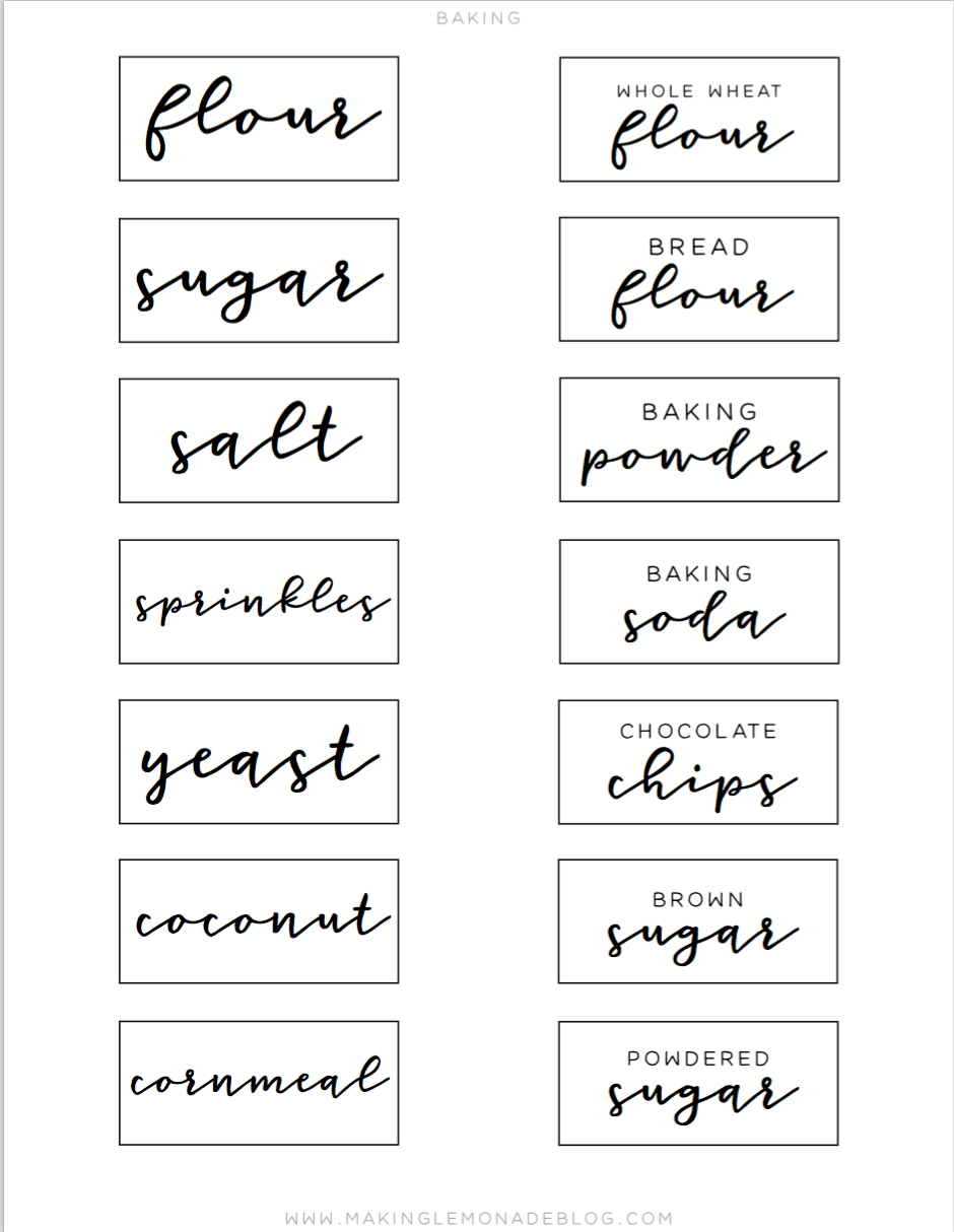 Blank Kitchen Labels Free Printable Blank Kitchen Labels Free Printable