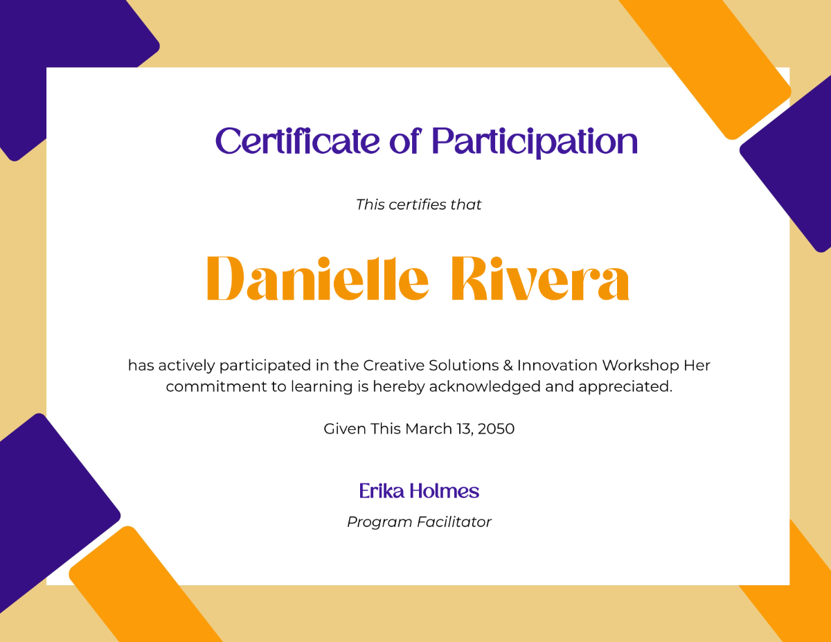 Free Printable Participation Certificate Templates To Customize Online Free Printable Participation Certificate Templates To Customize Online