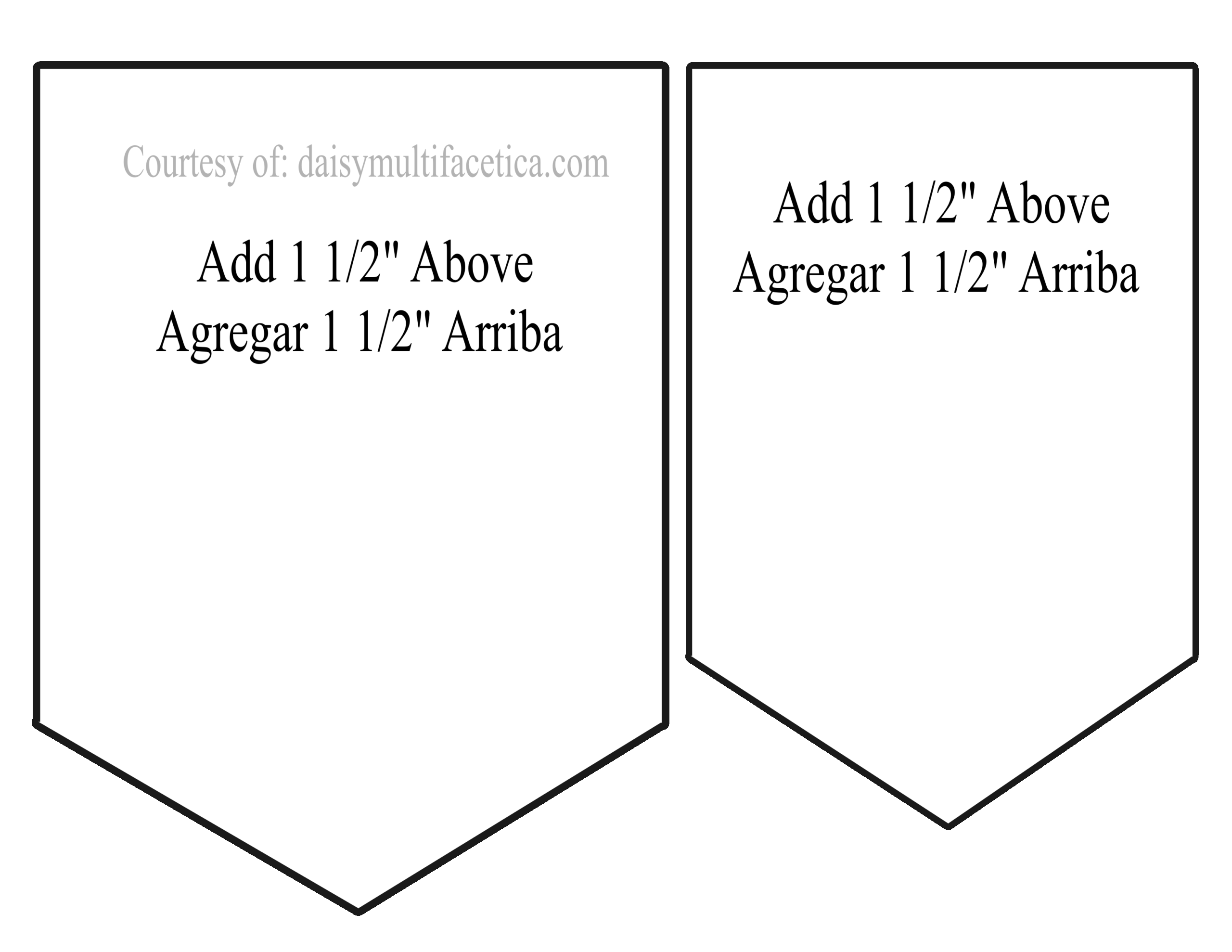 FREE Printable Pennant Banner Template PNG 3 Styles Daisy 