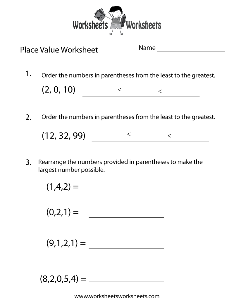 Free Printable Place Value Test Worksheet