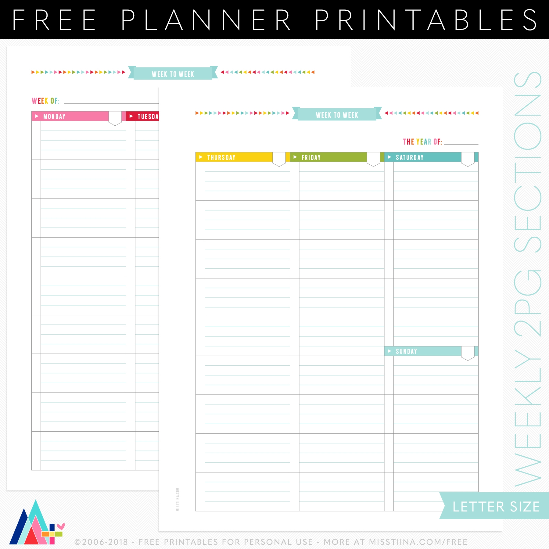 Free Blank Printable Planner Pages
