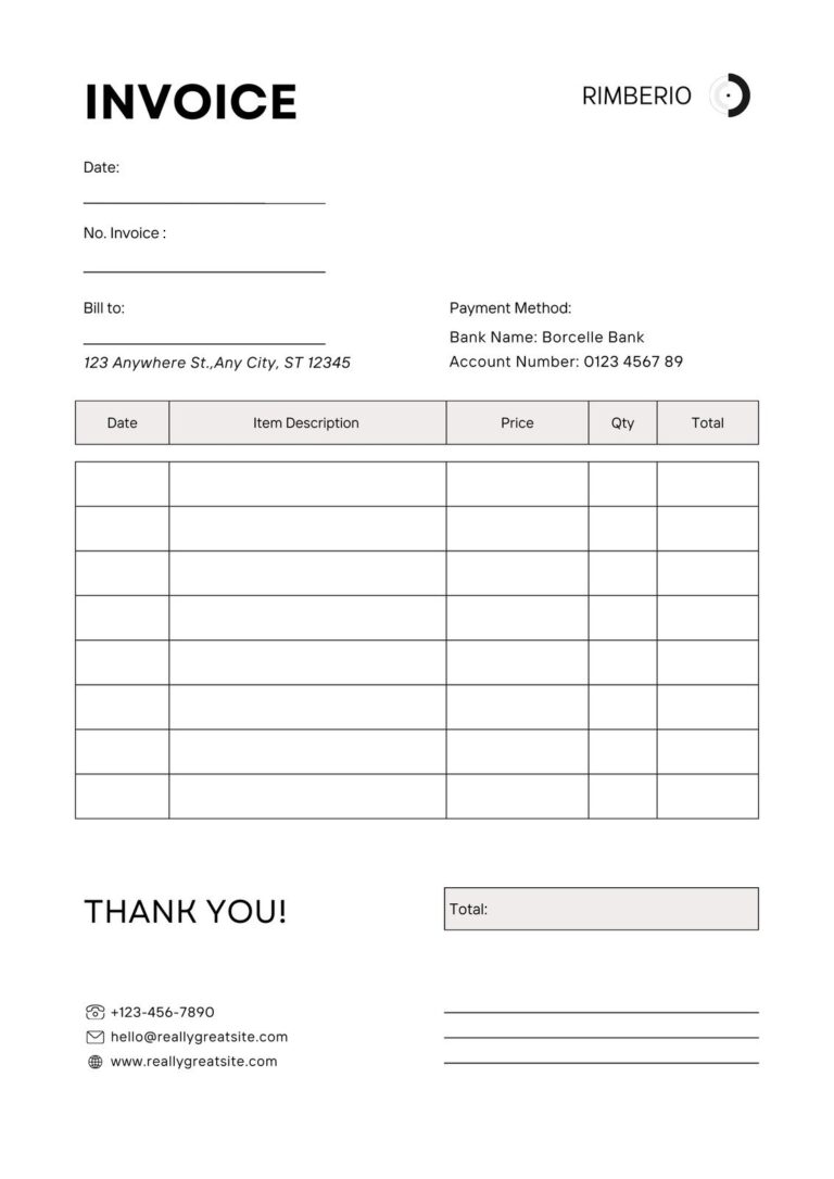 Free Printable Professional Invoice Templates To Customize Canva