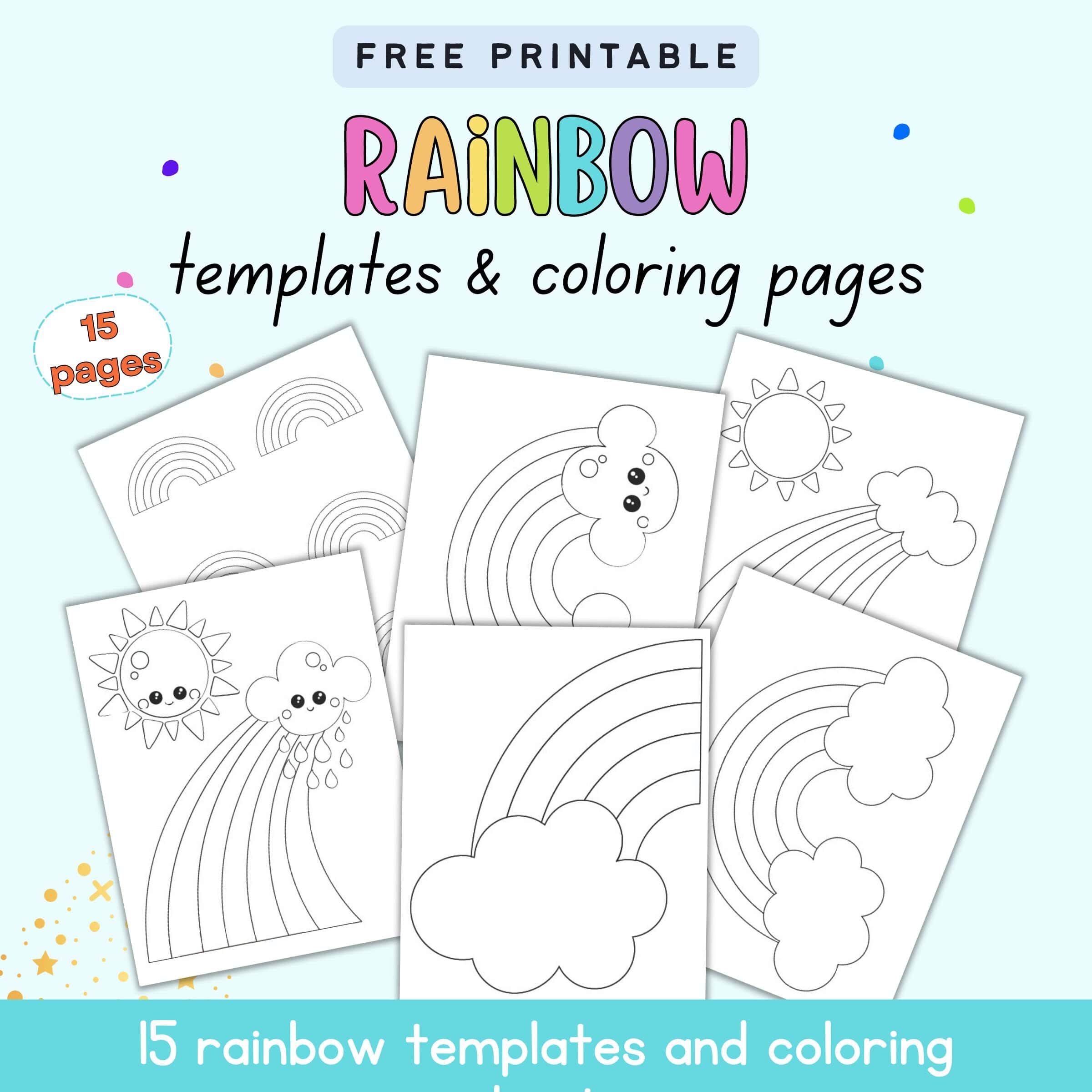 Free Printable Rainbow Coloring Pages The Artisan Life