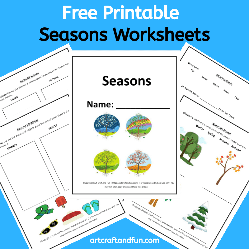 Free Printable Seasons Worksheets 