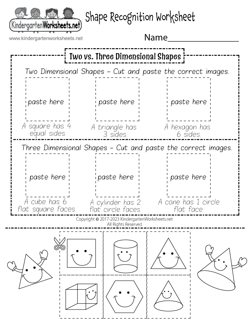 Free Printable Shape Recognition Worksheet