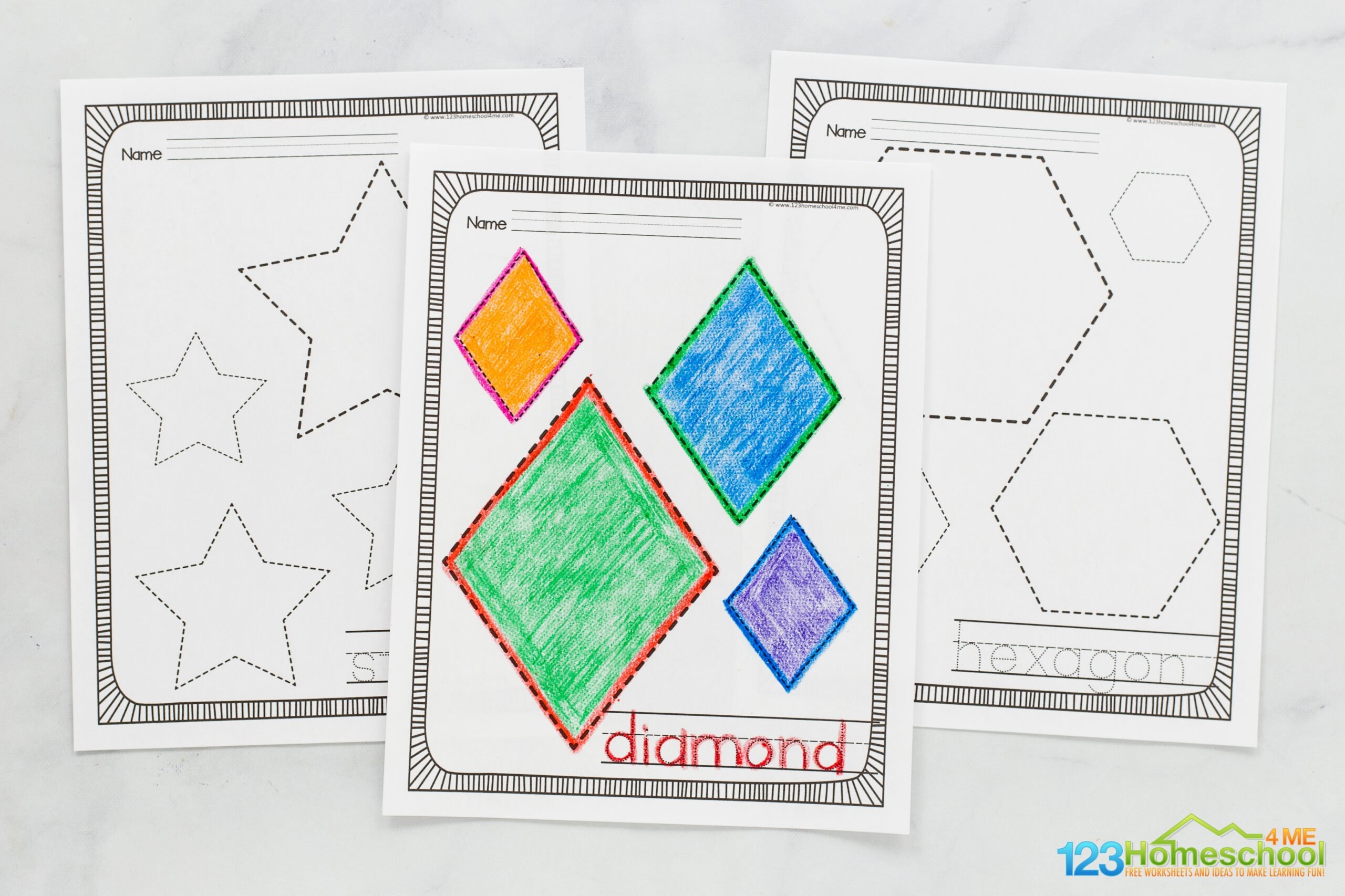  FREE Printable Shapes For Kids Worksheets