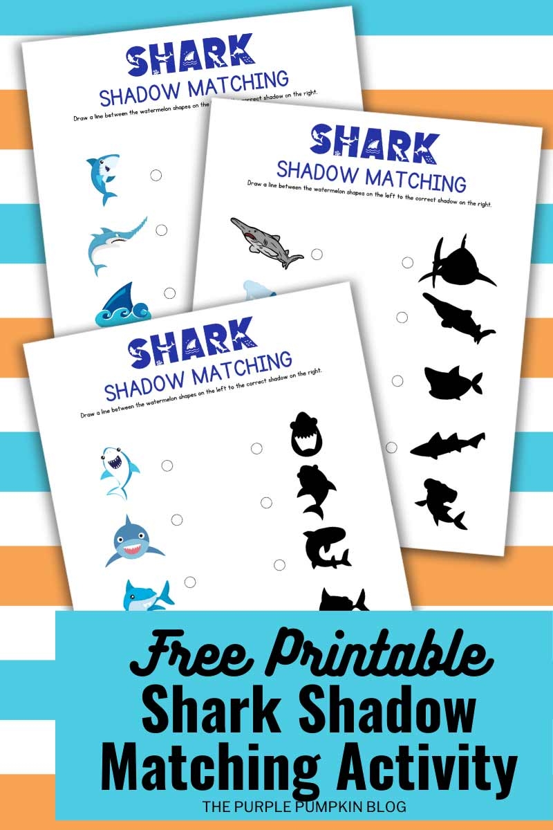Free Printable Shark Shadow Matching Worksheets Shark Week 