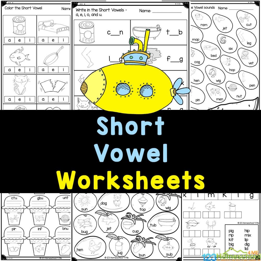 FREE Printable Short Vowel Worksheets For Pre k And Kindergarten