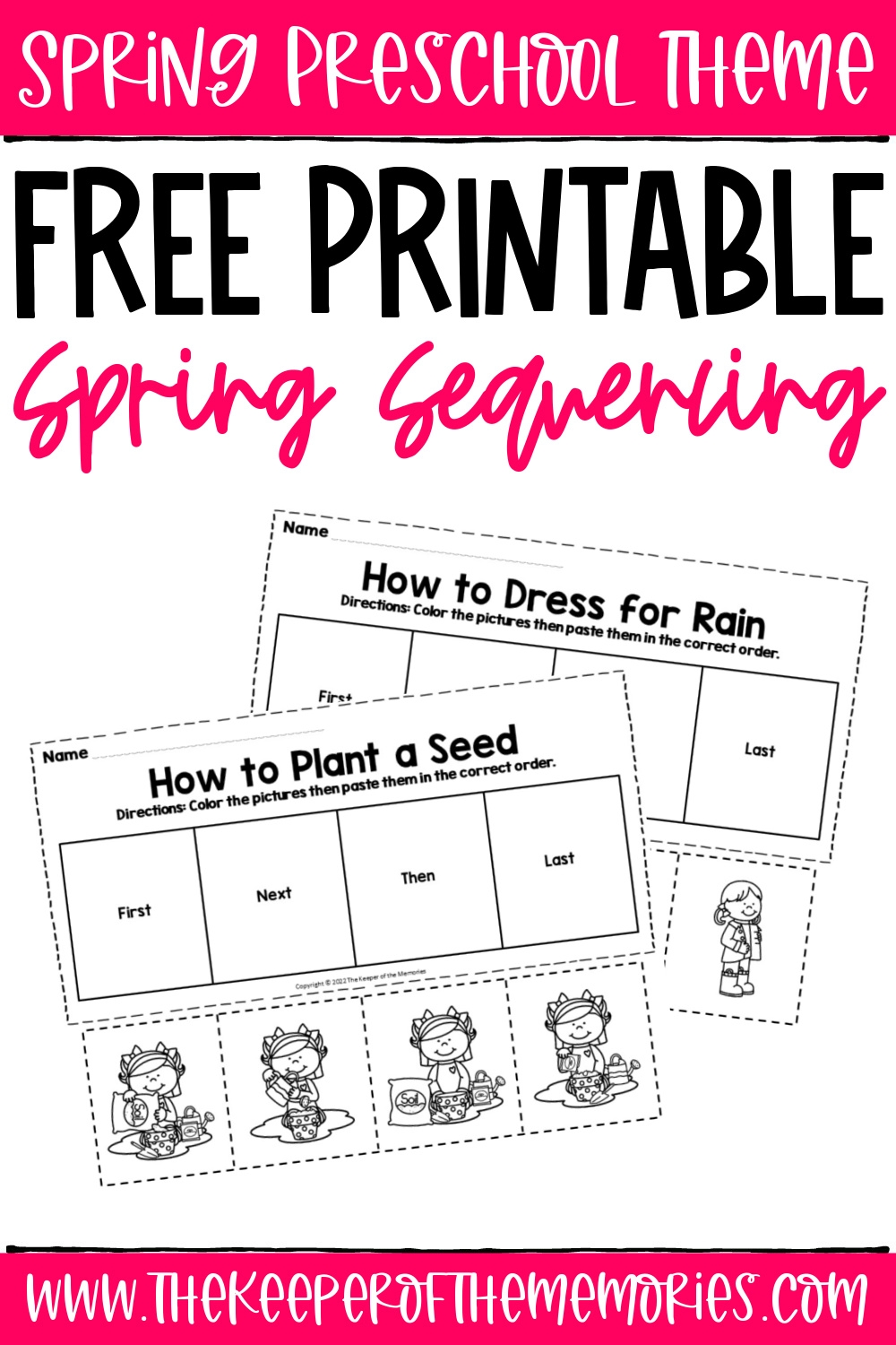 Free Printable Spring Sequencing Worksheets