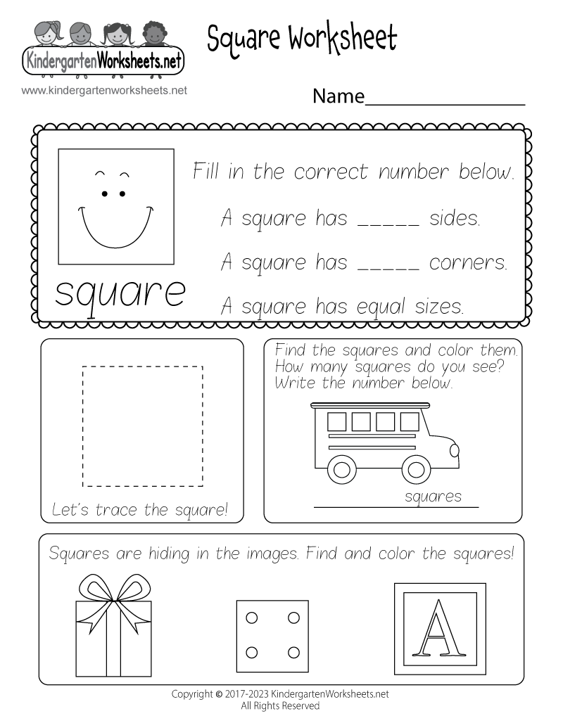 Free Printable Square Worksheets