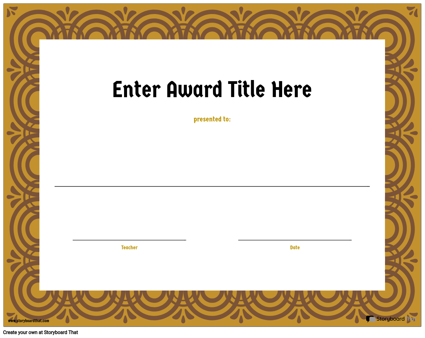 Free Printable Blank Award Templates