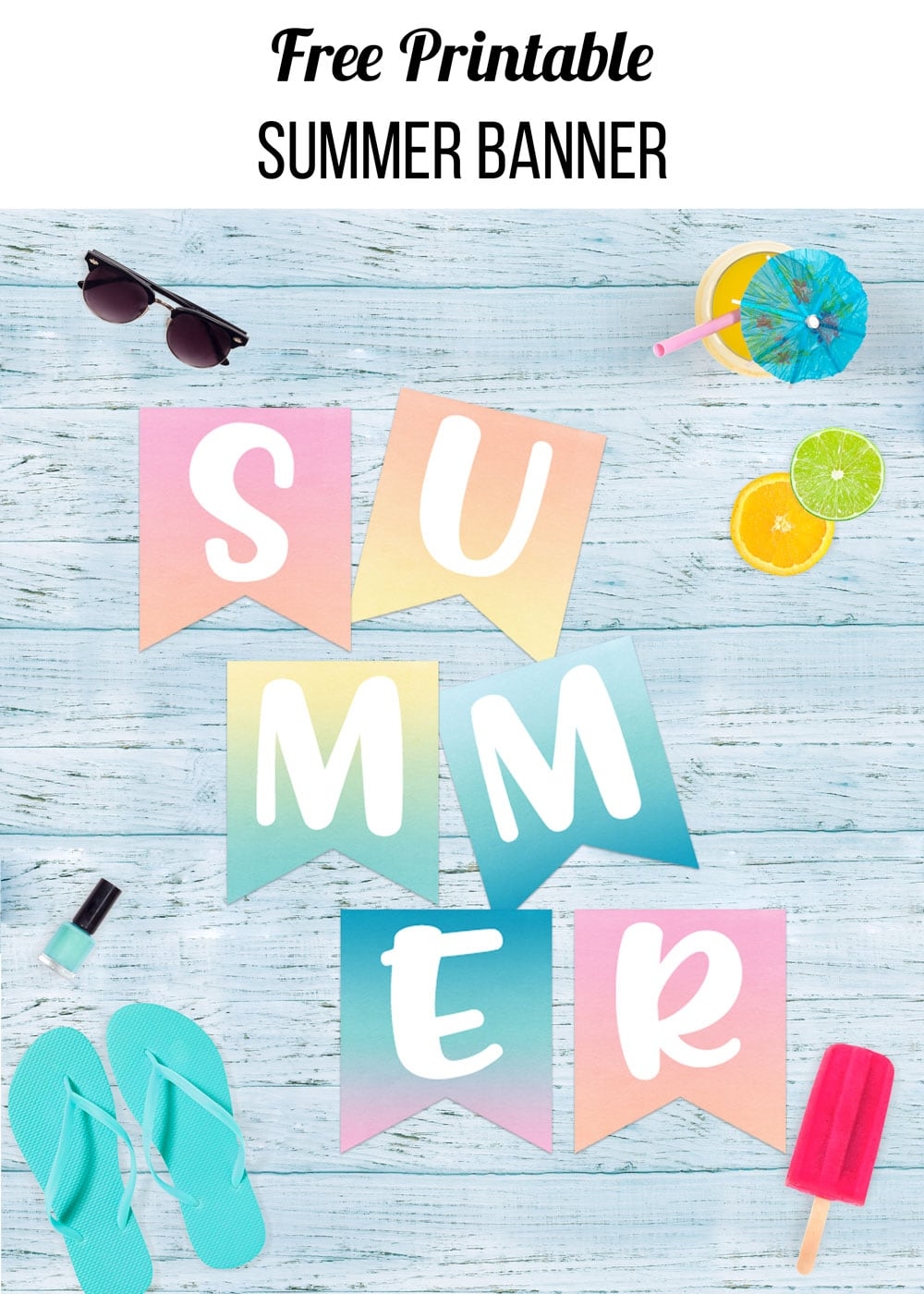 Free Printable Summer Banner