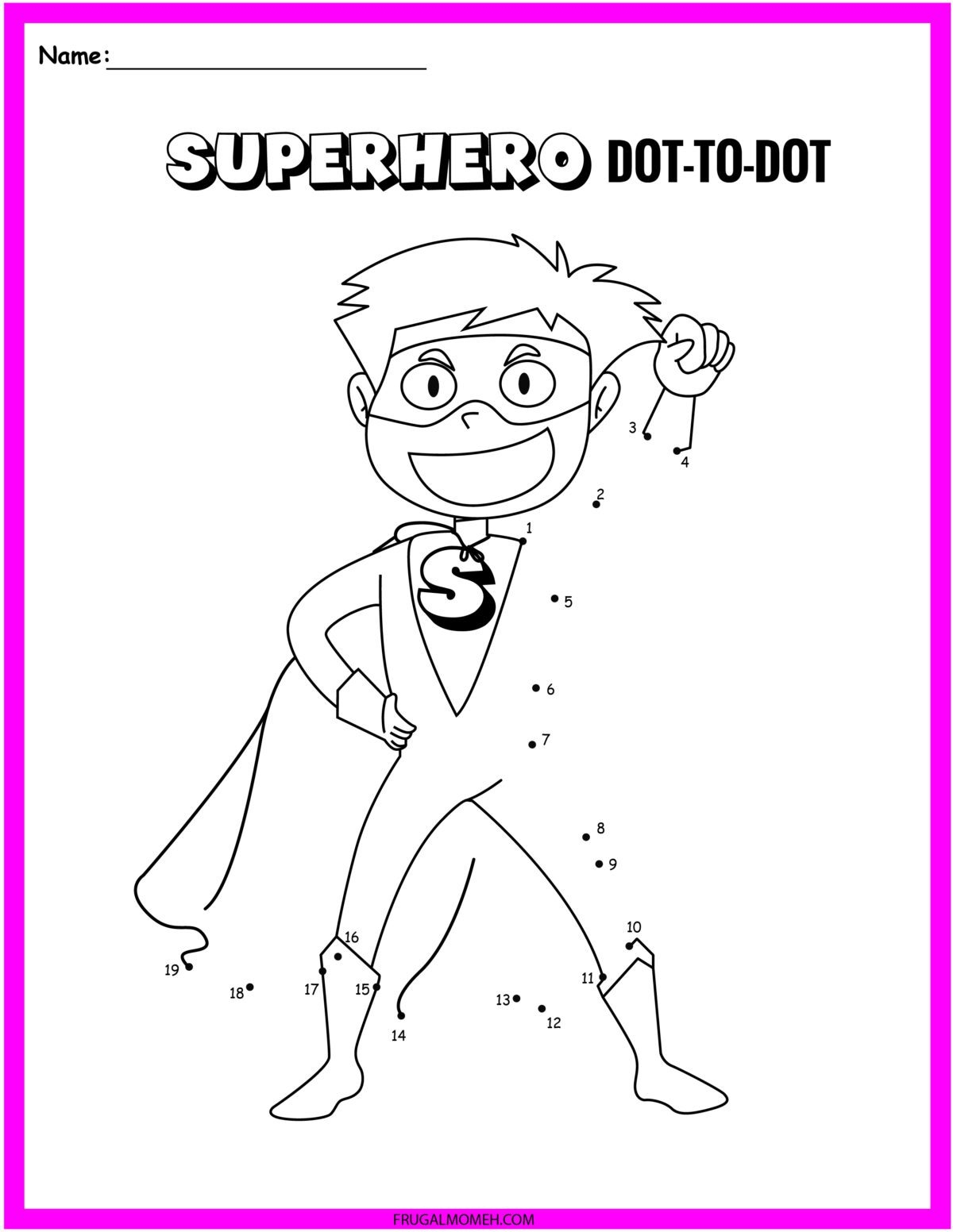 FREE Printable Superhero Worksheets U0026 Activity Sheets Frugal Mom Eh FREE Printable Superhero Worksheets U0026 Activity Sheets Frugal Mom Eh