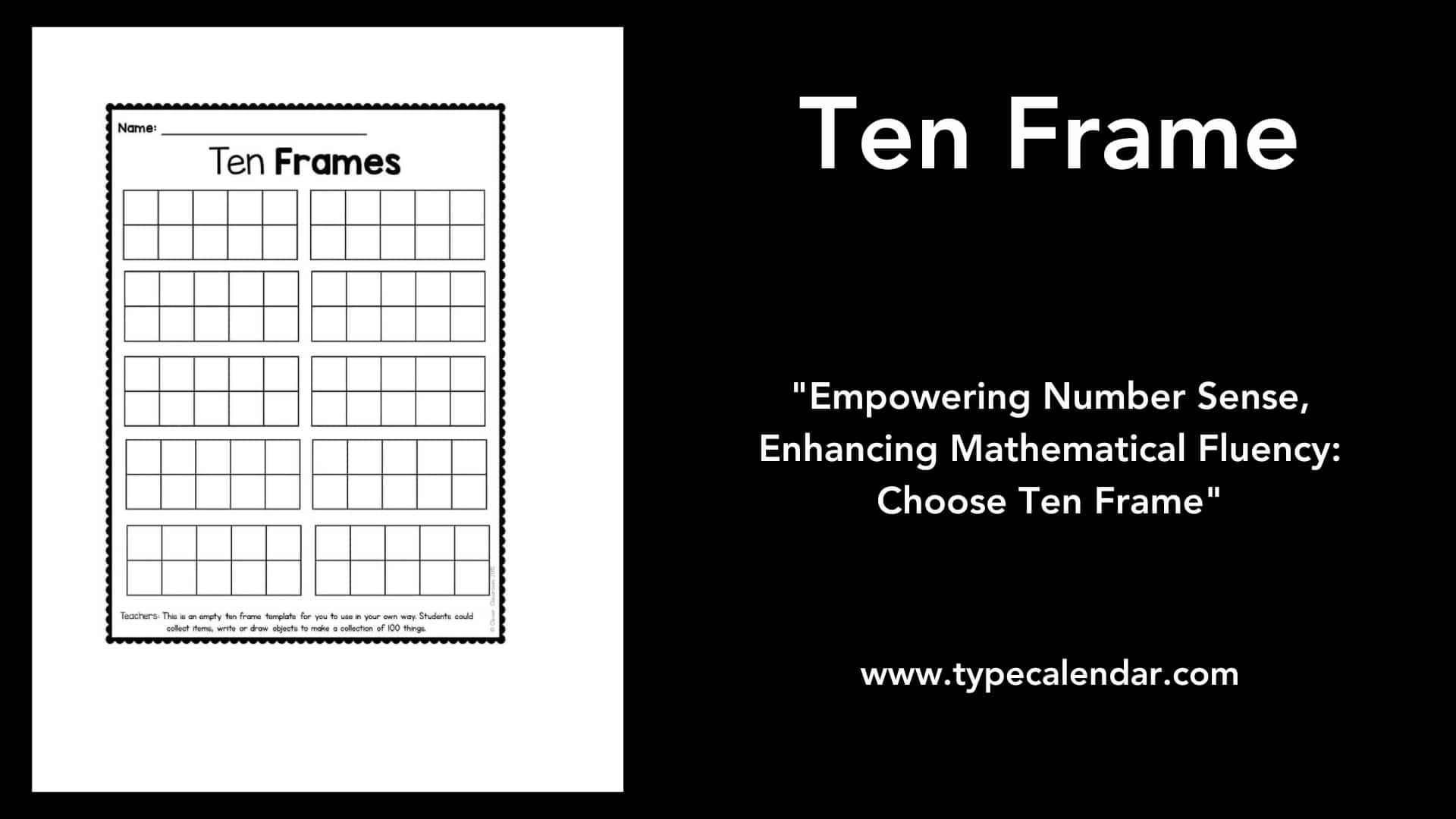 Free Printable Blank 10 Frames