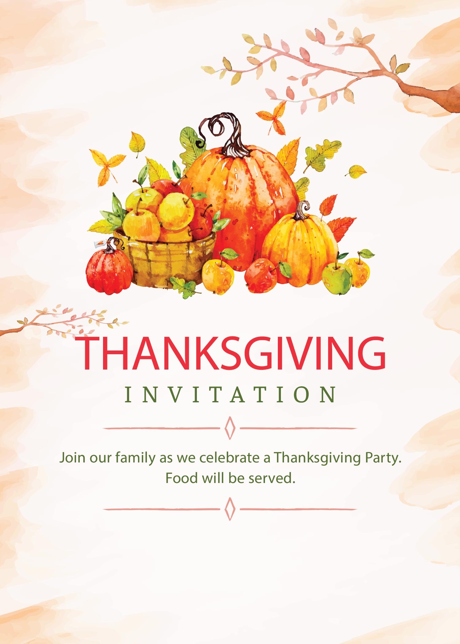 Free Printable Thanksgiving Invitations Editable Or Print As Is Free Printable Thanksgiving Invitations Editable Or Print As Is