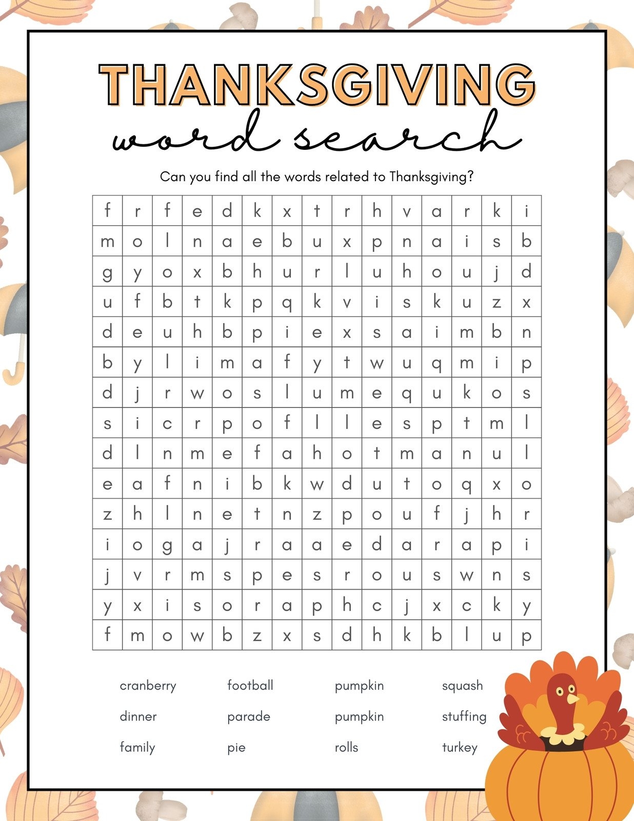 Free Printable Thanksgiving Activities Worksheets