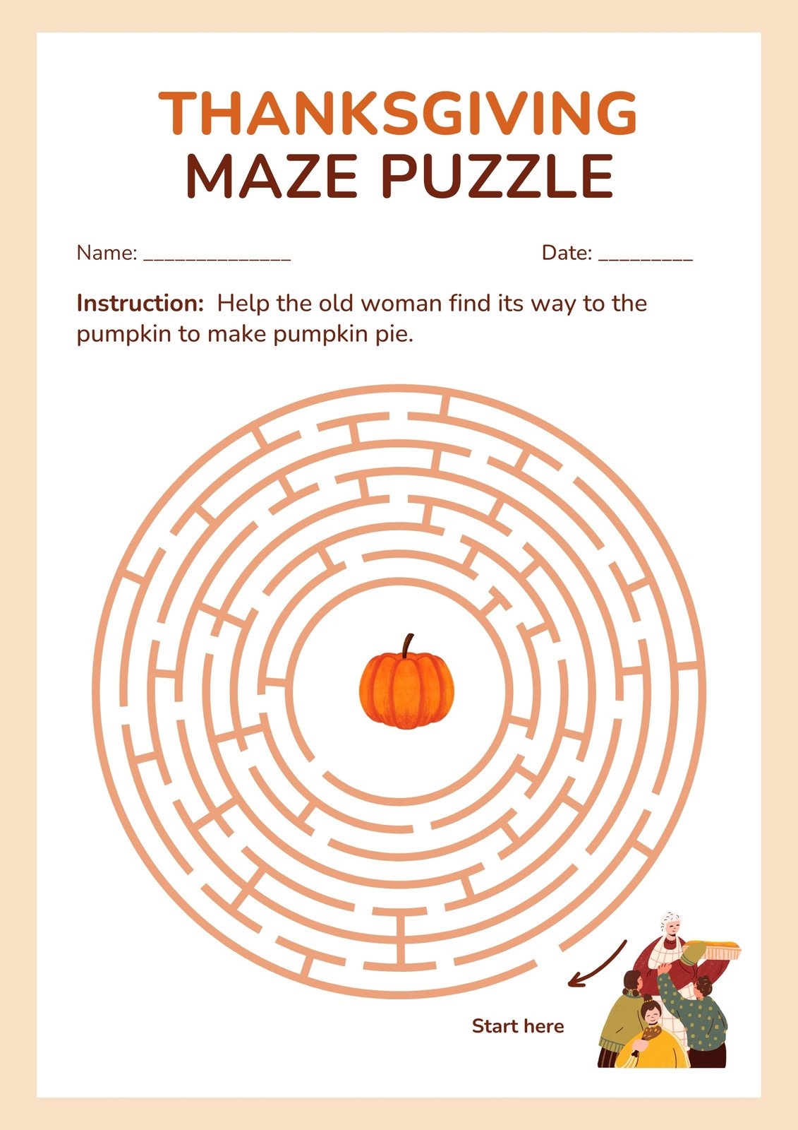 Free Printable Thanksgiving Day Worksheets