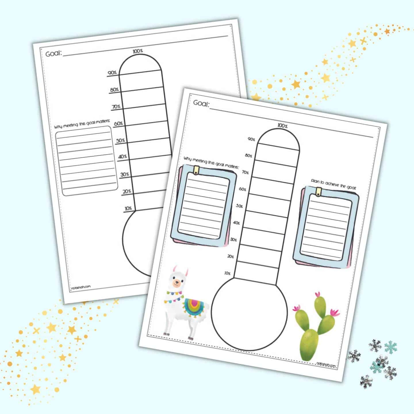 Blank Free Printable Thermometers
