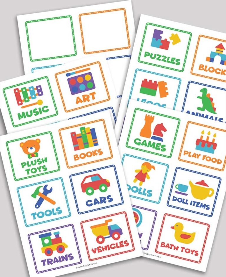 Free Printable Toy Storage Labels U0026 Toy Organizing Tips Sunny Day Family