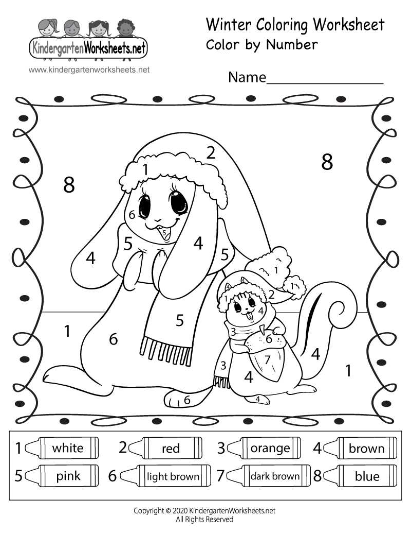 Free Printable Winter Coloring Worksheets