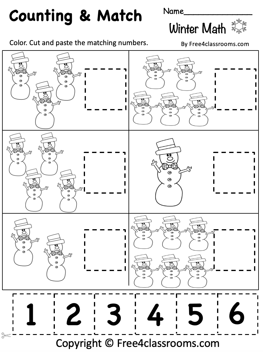 Free Printable Winter Multiplication Worksheets