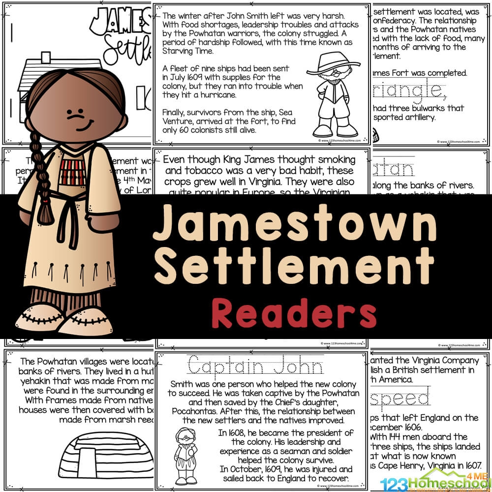 FREE Printables Jamestown For Kids Book To Read Color And Learn