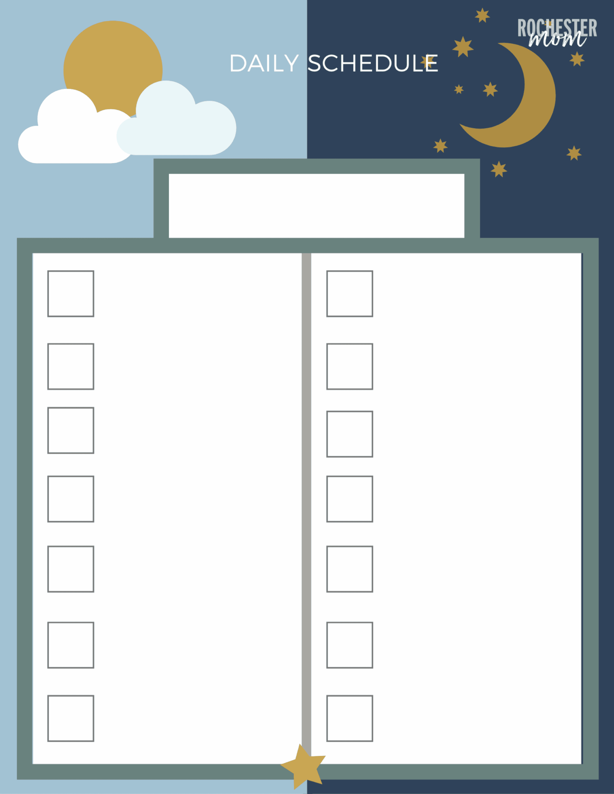 Free Printable Blank Bedtime Routine Chart Free Printable Blank Bedtime Routine Chart