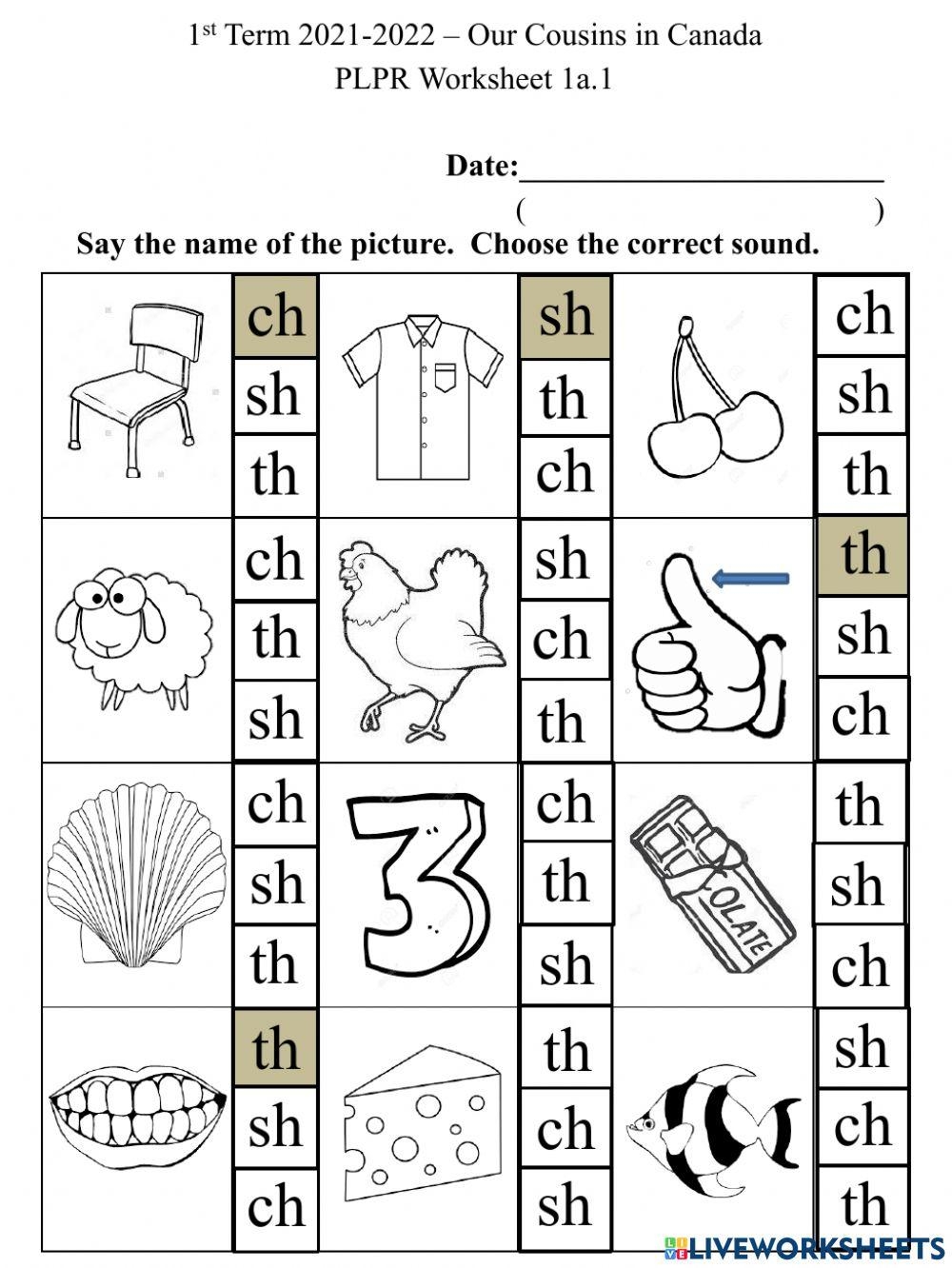 Free Printable Sh Th Worksheets
